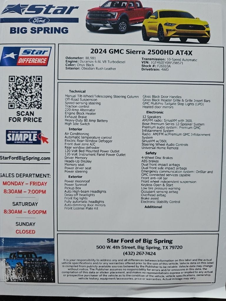 2024 GMC Sierra 2500HD AT4X