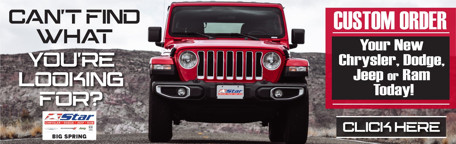 CUSTOM ORDER THE VEHICLE YOU WANT!