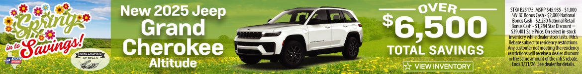 MAR26 GRAND CHEROKEE ALTITUDE